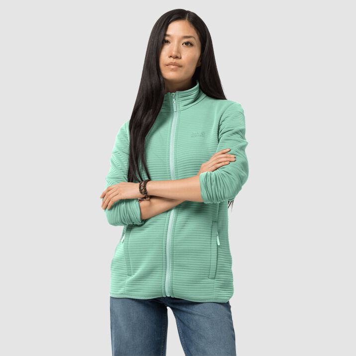 Chamarra Polar Jack Wolfskin Modesto Mujer Verdes Claro Mexico-1678593